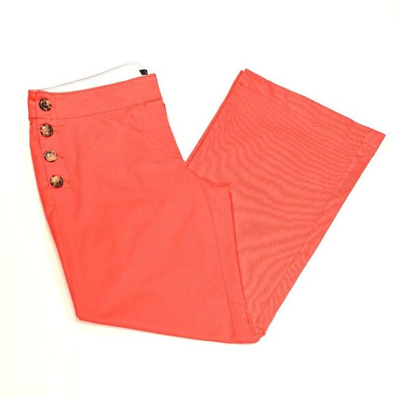 LOFT Stretch Bright Coral Sailor Pants in Marisa Fit - Picture 1 of 3
